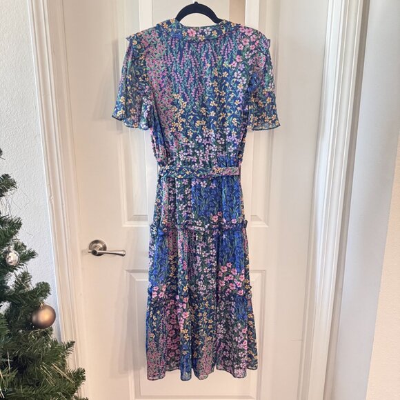 Rachel Parcell Floral Print Short Sleeve Midi Dress – Size 10 - Picture 5 of 5